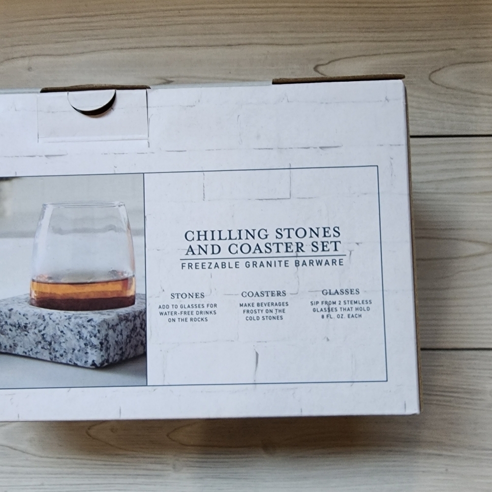 Studio Mercantile Wine Glasses Chilling Stones and Coaster Set - Picture 6 of 8